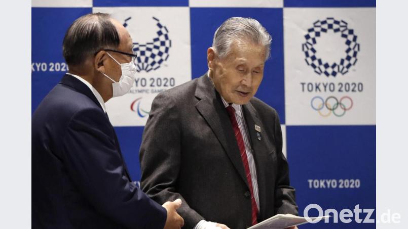 Yoshiro Mori (r), Präsident des Tokioter Organisationskomitees der Olympischen Spiele 2020. Foto: Issei Kato/Reuters Pool/AP/dpa Bild: Issei Kato