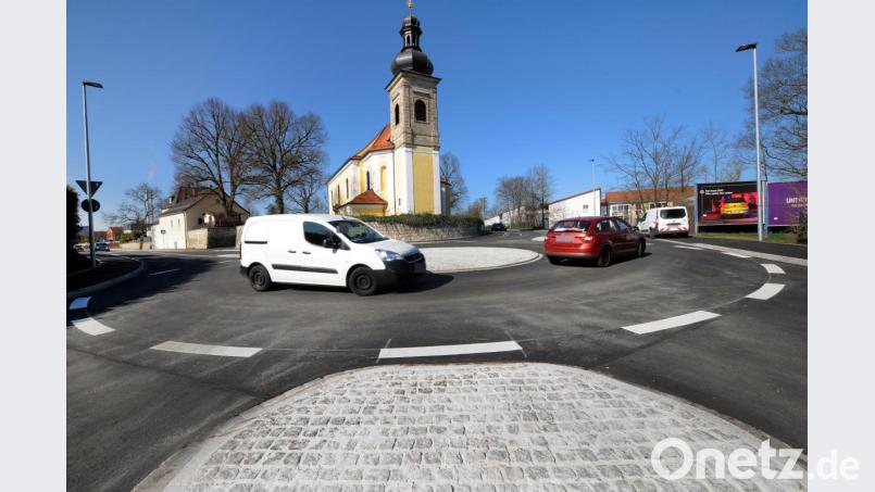 So sieht er aus, der neue Kreisverkehr an der Sebastianstraße. Bild: Stephan Huber
