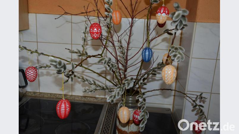 An diesem herrlichen Osterschmuck erfreut sich Robert Dietz. Bild: Josef Rosner
