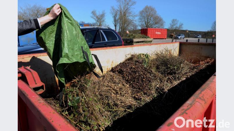 Ganz gut gefüllt sind derzeit die Grüngutcontainer. Ganz normal um diese Jahreszeit – auch wenn die Corona-Zwangspause momentan besonders viele zur Gartenarbeit lockt. Bild: Stephan Huber