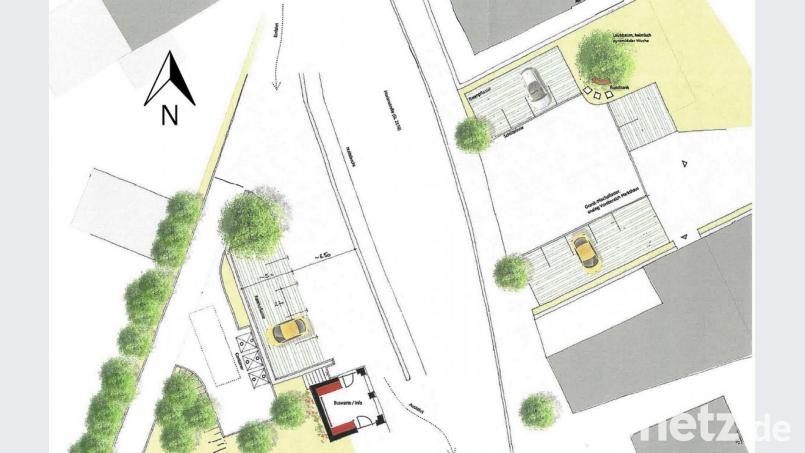 Die Variante 2 (Bild) des vom Bayreuther Architekturbüro Stiefler für die Ortsmitte erarbeiteten Gestaltungsplanes. Repro: wro