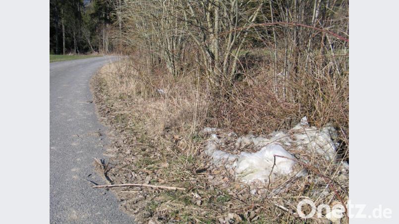 Am Wanderweg von Ölbrunn nach Brand lagert nicht nur ein Haufen alter Folien. Bild: exb