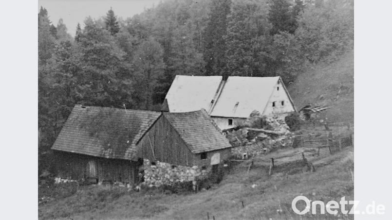 Noch einigermaßen intakt zeigt sich der Vierseithof 1965, Bild Bürgeremister a.D. Lorenz Enslein. Bild: cr
