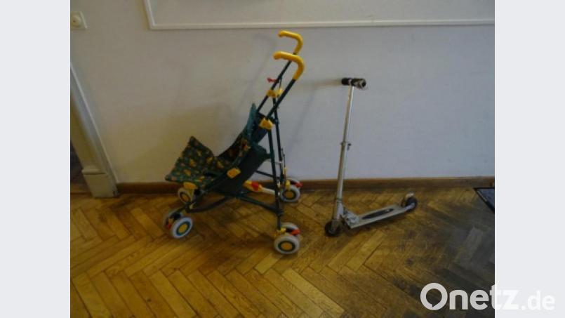 Ein Buggy und ein KInderroller wurden in Diendorf gefunden. Sie könnten Diebesgut sein. Bild: Polizei/exb