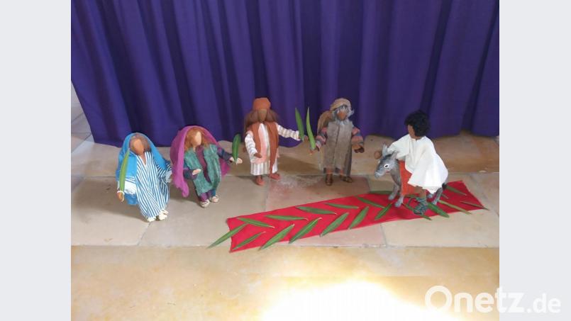 Mit Egli-Figuren werden während der Karwoche und der Ostertage in der Marktkirche in Kastl Stationen aus den letzten Tagen Jesu nachgestellt Bild: exb