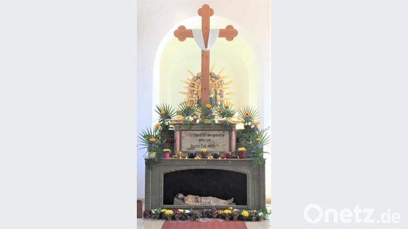 In der Friedhofskirche können die Gläubigen das Heilige Grab am Karfreitag bis 20 Uhr und am Karsamstag von 9 bis 20 Uhr besuchen. Bild: rgr