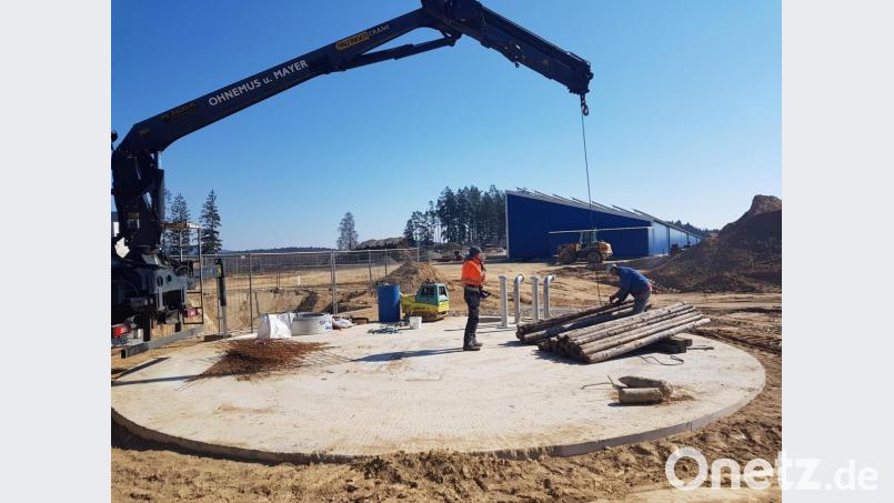 Der Löschwasserbehälter ist bereits fertiggestellt. Bild: gi