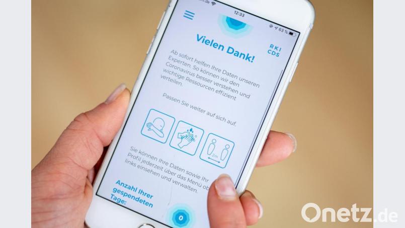 Die Anwendung „Corona-Datenspende“ vom Robert Koch-Institut (RKI). Foto: Matthias Balk/dpa Bild: Matthias Balk