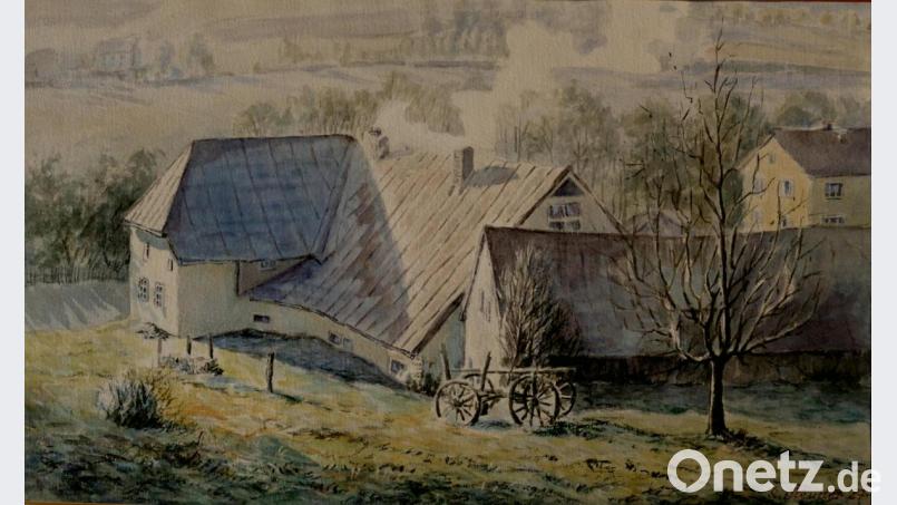 Das alte Haus der Familie Schultes von Norden her, gemalt vor vielen Jahren von Reinhold Schultes, Kunstmaler und Bruder von Max Schultes. Bild: pi
