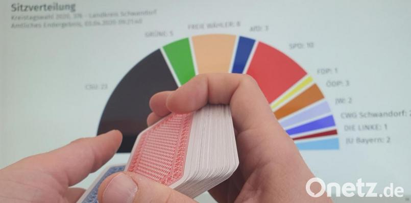 Derzeit werden bei den im Kreistag vertretenen Gruppierungen die Karten gemischt: Mit wem bildet die CSU die „Mehrheitsfraktion“? In der ersten Kreistagssitzung wird sich auch zeigen, wer letztendlich in den Ausschüssen zum Zug kommt. Bild: Tietz