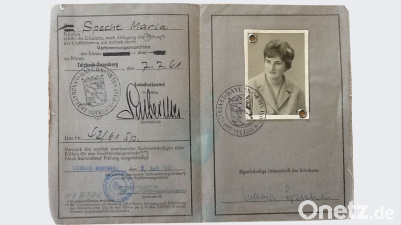 Der alte Führerschein von Maria Specht. Bild: exb