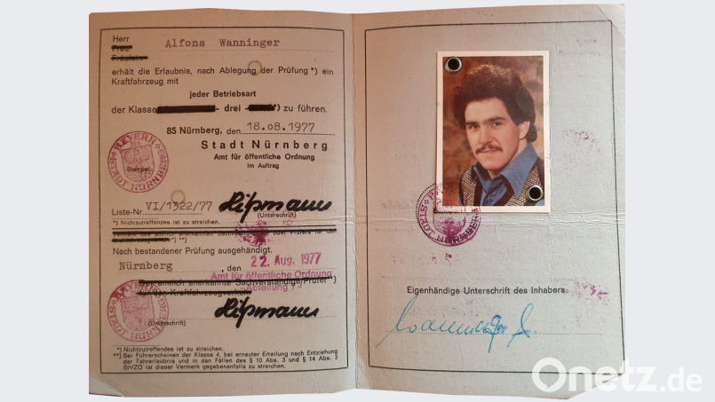 Der alte Führerschein von Alfons Wanninger. Bild: exb