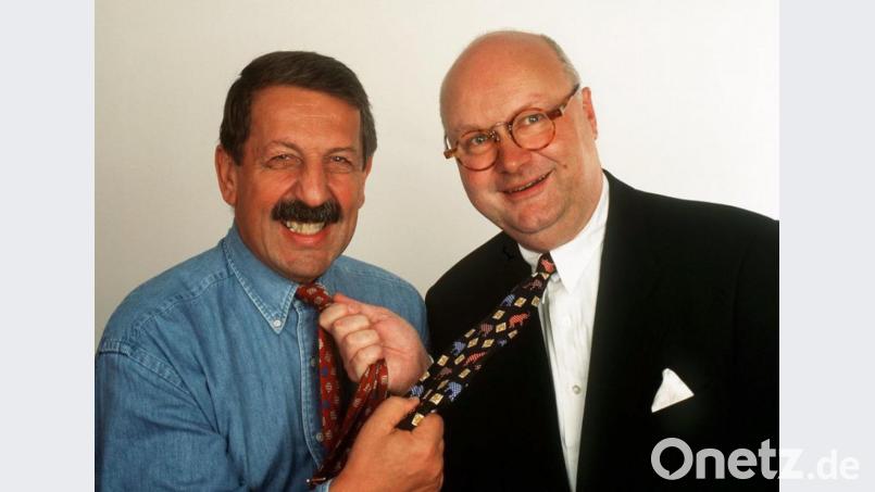 Ulrich Kienzle (l) und Bodo H. Hauser vom ZDF-Wochenmagazin &quot;Frontal&quot;. Bild: Jörg Schmitt