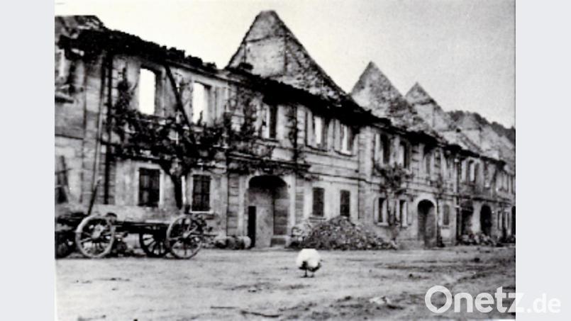 Schwere Zerstörungen gab es auf der Sommerseite. Ein Großteil der Häuser wurde hier ein Raub der Flammen. Repro: ow