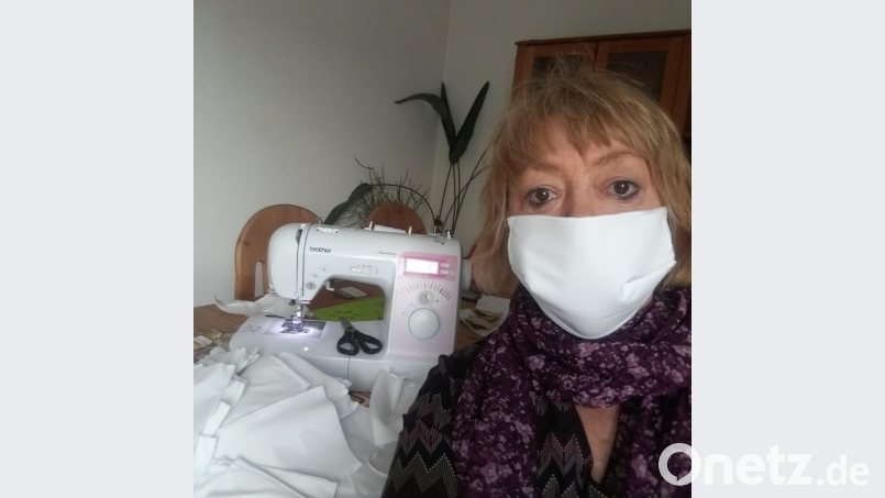 Irmgard Zölch fertigte Gesichtsmasken. Bild: exb