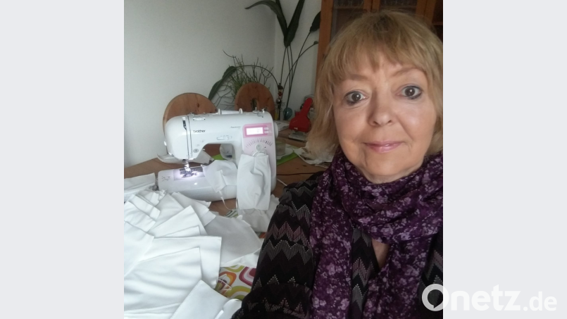 Irmgard Zölch fertigte Gesichtsmasken. Bild: exb