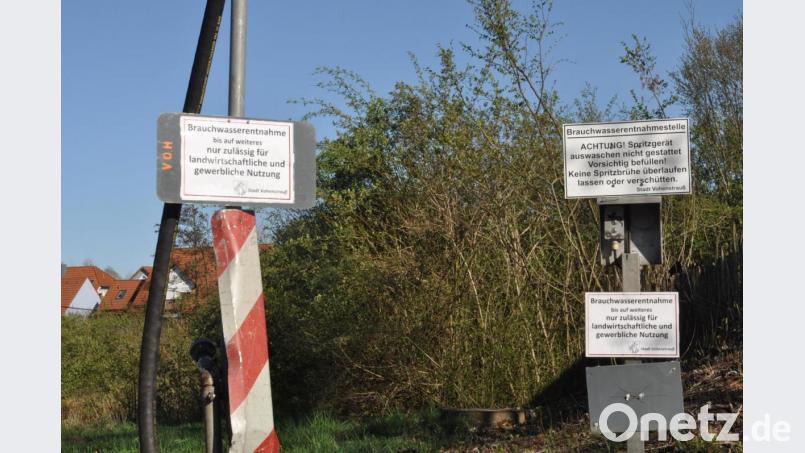 Die Sperrung der städtischen Brauchwasserzapfstellen bleiben für Gartenbesitzer geschlossen. Lediglich Gewerbetreibende und Landwirte dürfen sich daraus bedienen. Bild: dob