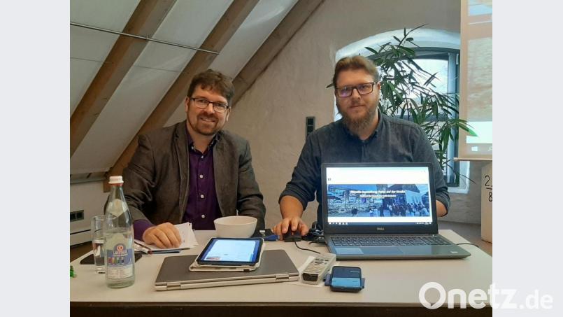 Redaktionsleiter David Vereš (rechts) und Marco Vollath, Geschäftsführer von Advance Media, Erbendorf, die Akteure hinter dem Relaunch von bbkult.net Bild: eib