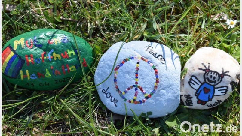 Die Steine "sprechen" von Peace, Mut und Hoffnung. Bild: rgr