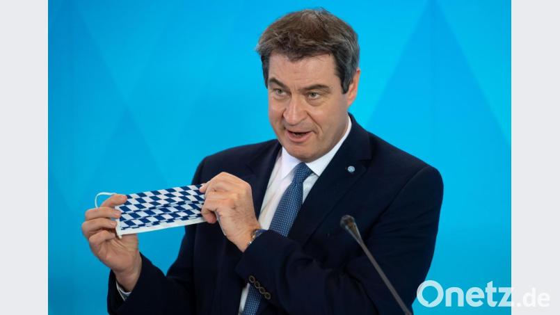Ministerpräsident Markus Söder hat bekannt gegeben, dass in Bayern das Tragen einer Schutzmaske zur Pflicht wird. Bild: Sven Hoppe/dpa