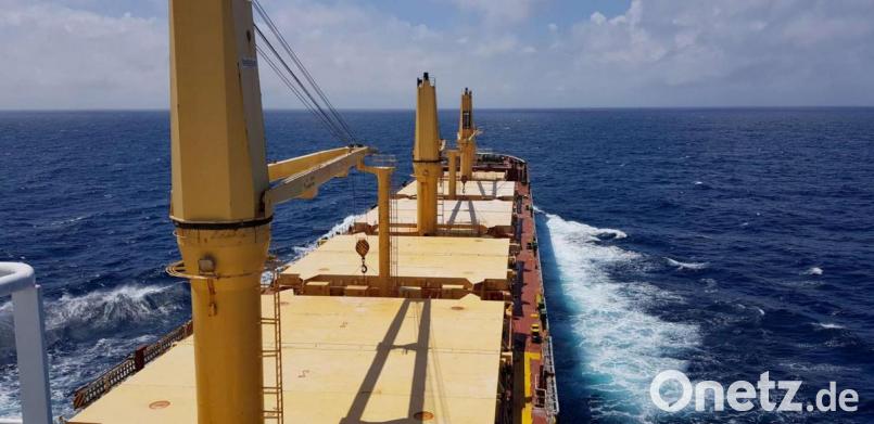 Die MS Trudy auf hoher See. Bild: exb