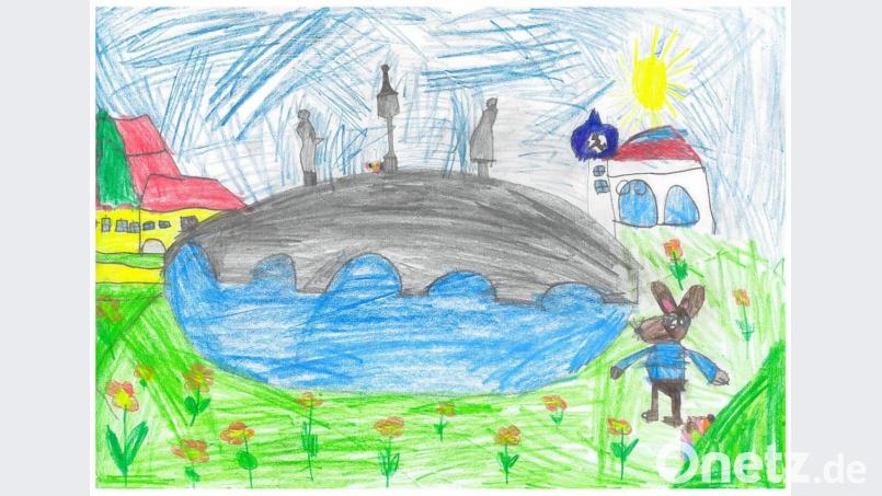 Dieses Bild hat der sechsjährige Bastian gemalt. Bild: Stadt Tirschenreuth