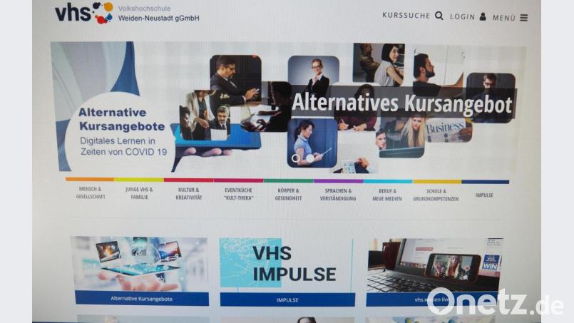 Die Homepage der VHS. Screenshot: Bühner