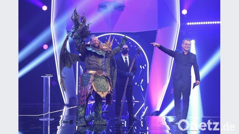 Gregor Meyle wurde als „Der Drache“ enttarnt. Bild: Willi Weber/ProSieben/dpa