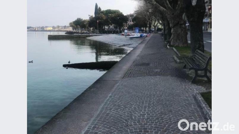 Leere Straßen, leere Plätze und leere Promenaden – in der ansonsten von Touristen fast schon überlaufenen Amberger Partnerstadt Desenzano herrscht noch immer eine gespenstische Ruhe. Bild: Silvia Avigo