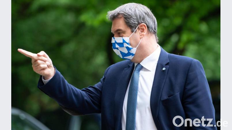 Markus Söder (CSU), Ministerpräsident von Bayern, kommt nach einer Sitzung des bayerischen Kabinetts zu einer Pressekonferenz. Bild: Sven Hoppe/dpa