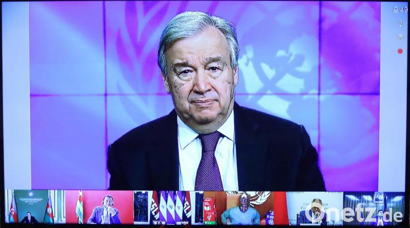 Wie effektiv sind Videokonferenzen?Auch UN-Generalsekretär Antonio Guterres versucht, digital die Welt zu erklären. Bild: Iranian Presidency/AP/dpa