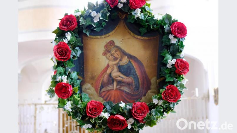 Die Eschenbacher Gößweinstein-Wallfahrer ziehen stets mit der Mutter der Gnade im Wallfahrer-Bild gen Gößweinstein. Heuer jedoch nicht. Bild: do
