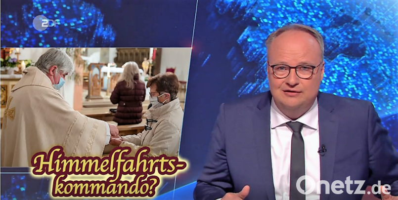Die Kommunionausteilung des Eschenbacher Pfarrers Thomas Jeschner schafft es als Symbolfoto am vergangenen Freitag in die ZDF-&quot;heute-show&quot;. Screenshot: stg