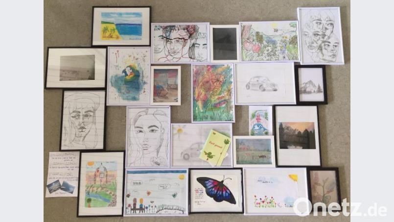 Bilder gegen die Einsamkeit gestalteten mehrere Realschüler für die Bewohner des Seniorenzentrum Haus Falkenstein. Bild: jzk