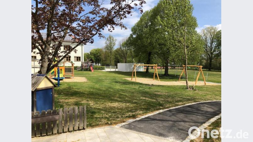 Die Außenanlagen des Kinderhauses sind neu gestaltet und zudem erweitert worden. Bild: exb