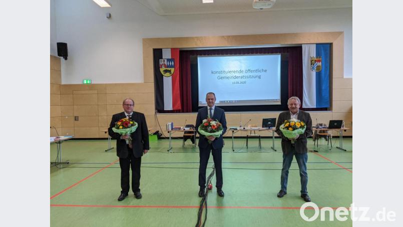 Die drei Bürgermeister der Gemeinde Ebermannsdorf (von links): Johann Vornlocher, Erich Meidinger und Reinhard Jäger. Bild: kne