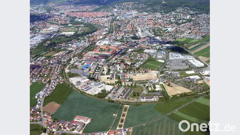 Der Amberger Stadtteil Bergsteig aus der Vogelperspektive. Bild: Bernd Georgi