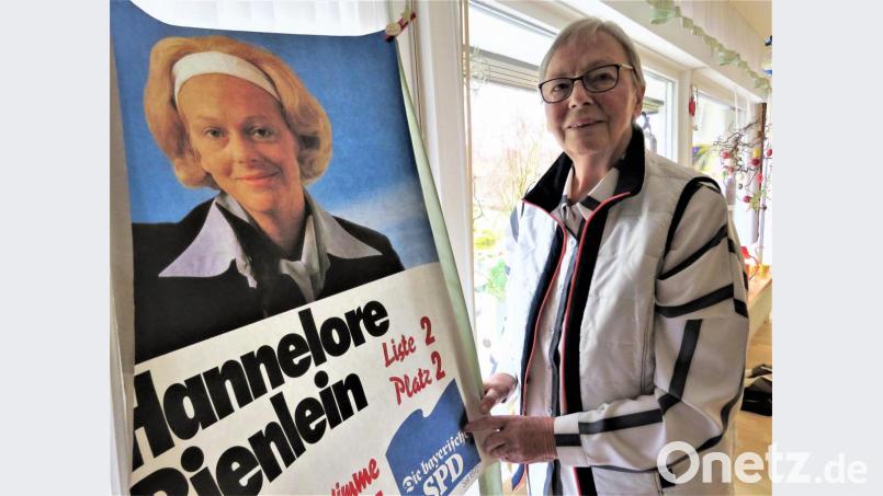 Hannelore Bienlein-Holl kandidierte mit diesem Plakat für den Landtag. Sie hat gut abschnitten, aber es nicht geschafft. Ihrem damals verpassten Landtagsmandat weinte sie keine Träne nach. Bild: ubb
