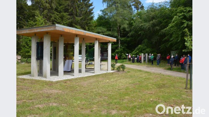 Eine Maiandacht mitten in einem Waldgebiet – dies gab es am Sonntagnachmittag an der Marienkapelle im Gebiet „Konnsberg“. Bild: jr