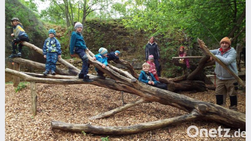 Sofort nach der Eröffnung war der Kletterbaum fest in Kinderhand. Bild: e