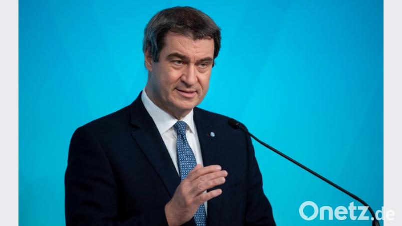 Markus Söder (CSU), Ministerpräsident von Bayern, nimmt nach einer Sitzung des bayerischen Kabinetts an einer Pressekonferenz teil. Schwerpunkt der Sitzung war die Corona-Krise. Bild: Sven Hoppe/dpa