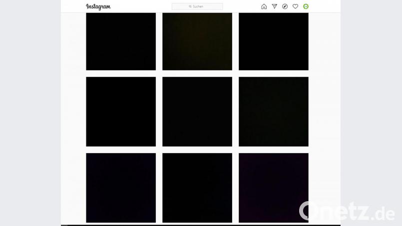 Unter dem Hashtag #blackouttuesday wird auf den sozialen Medien zur Sendepause aufgerufen. Screenshot: Instagram