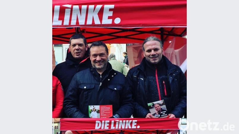 Stephan Frischmann (rechts) und Thomas Wipper (Links) sind die beiden Fraktionsbeiräte von Die Linke mit Stadtrat Ali Daniel Zant (Mitte) als Mitglied der Fraktion Grün.Bunt.Weiden. Bild: exb