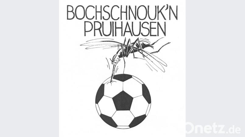 Das Logo der Pruihausener Freiteitfußballtruppe flößt den Gegnern schon mal Respekt ein. Repro: Gerd Renner