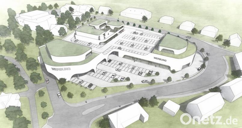 Für rund 20 Millionen Euro ist auf dem Areal des heutigen Liliencenters der Bau der Oberpfalz-Arkaden vorgesehen. Die Planungen sehen circa 230 Parkplätze für Autos vor und eine deutliche Erweiterung der Fläche für Einzelhändler. Grafik: Architekt Friedrich-W. Groefke