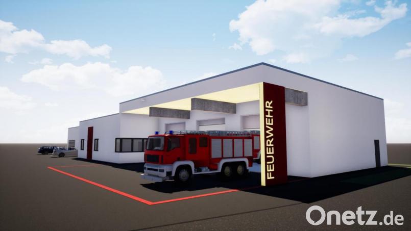 So soll es einmal aussehen: Das neue Feuerwehrhaus der Schott Werkfeuerwehr bietet Platz für 80 Kameraden. Bild: Architekt Karavouzis, Schott AG/exb