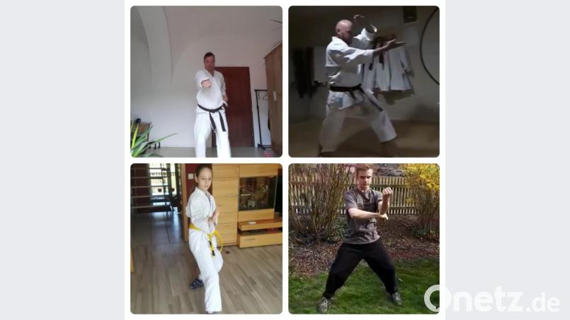 Per Video-Schaltung waren die Karatekas im Training verbunden. Jeder suchte sich seinen eigenen Trainingsort aus. Bild: dob