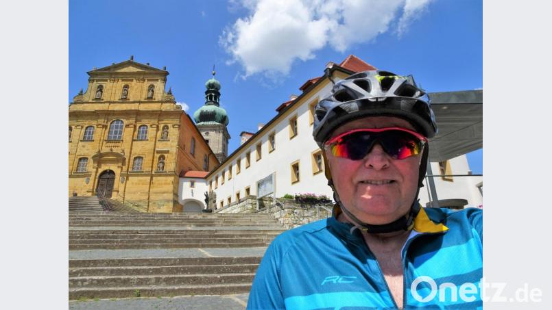 Auf dem Mariahilfberg läuten demnächst die Glocken zur Festwoche. Nicht nur Fußpilger führt der Weg in diesen Tagen auf den Berg. Auch viele Radfahrer steuern den Wallfahrtsort an – so wie unser Autor Robert Stammler. Bild: Robert Stammler