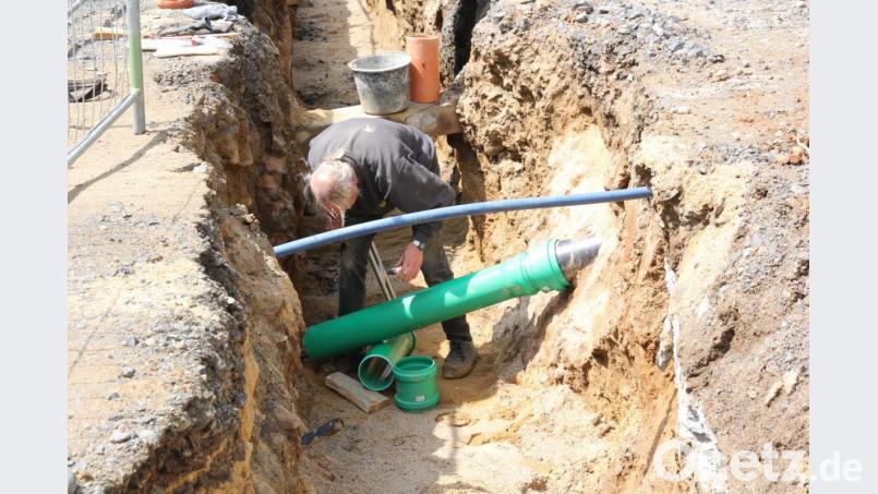 Aktuell werden die Hausanschlüsse neu gesetzt. Bild: kro