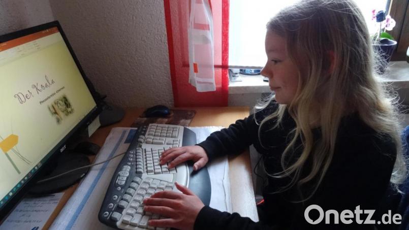 Unterricht am und mit dem PC, für Nina ist das Alltag geworden. Bild: hka